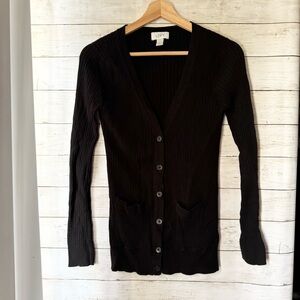 🩷 Black Long Sleeve Button Down Cardigan - Size S